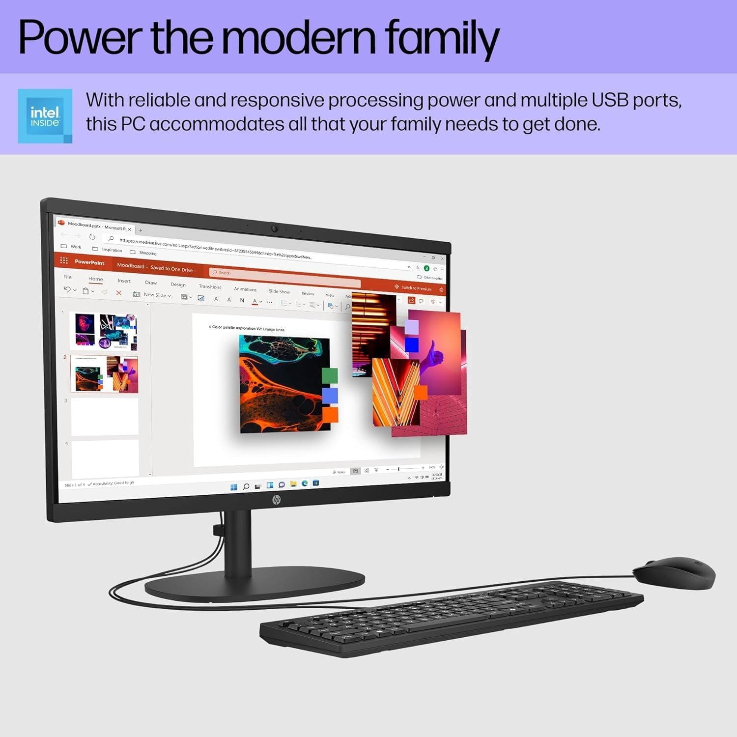 HP 2025 22" FHD All-in-One Desktop-Computer • die neue Version für den täglichen Gebrauch • Neueste Intel Quad-Core CPU der 13. Generation • 8GB DDR5 • 128GB Speicher • HDMI • Typ-C • Wi-Fi • HD Webcam • Win11 Pro • Schwarz