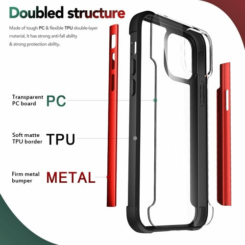 AMZER Ultra Hybrid SlimGrip Hülle für iPhone 12 Pro Max mit Klarsicht