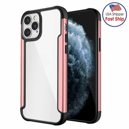 AMZER Ultra Hybrid SlimGrip Hülle für iPhone 12 Pro Max mit Klarsicht