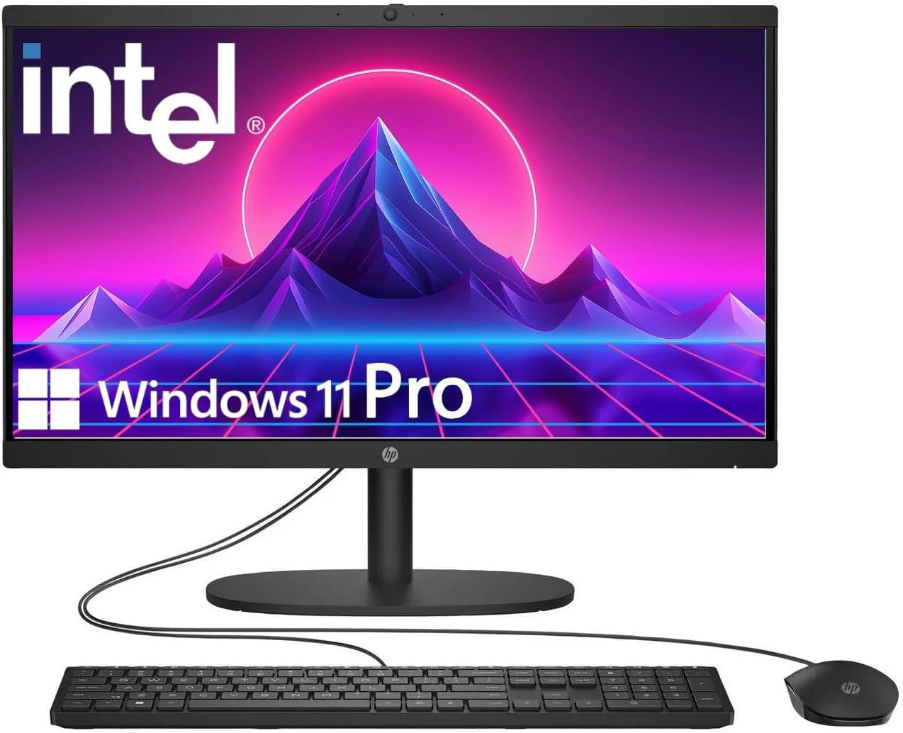 HP 2025 22" FHD All-in-One Desktop-Computer • die neue Version für den täglichen Gebrauch • Neueste Intel Quad-Core CPU der 13. Generation • 8GB DDR5 • 128GB Speicher • HDMI • Typ-C • Wi-Fi • HD Webcam • Win11 Pro • Schwarz
