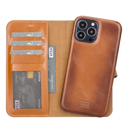 Vollleder-Wallet-Hülle mit abnehmbarer Hülle für Apple iPhone 13 Serie